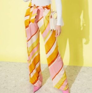 MNG Bold Multicolored Striped Wideleg Pants